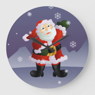Santa Large Clock