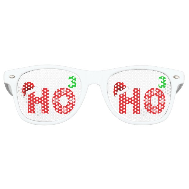 Santa Laugh at Christmas Retro Sunglasses (Front)