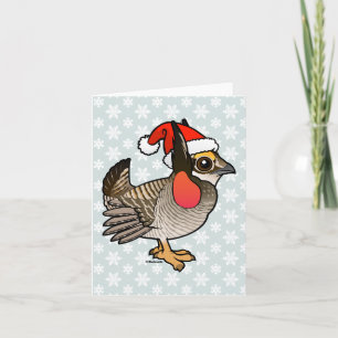 Santa Lesser Prairie-Chicken Holiday Card