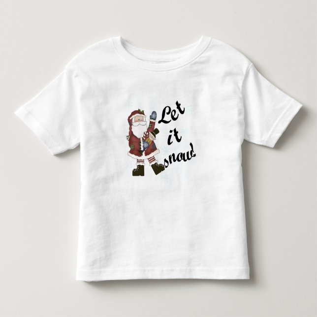 Santa Let it Snow T-shirts and Gifts (Front)