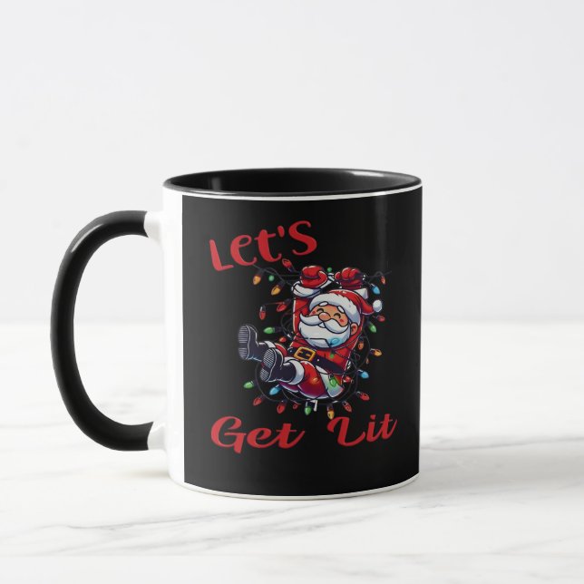 Santa - Let's Get Lit  Mug (Left)