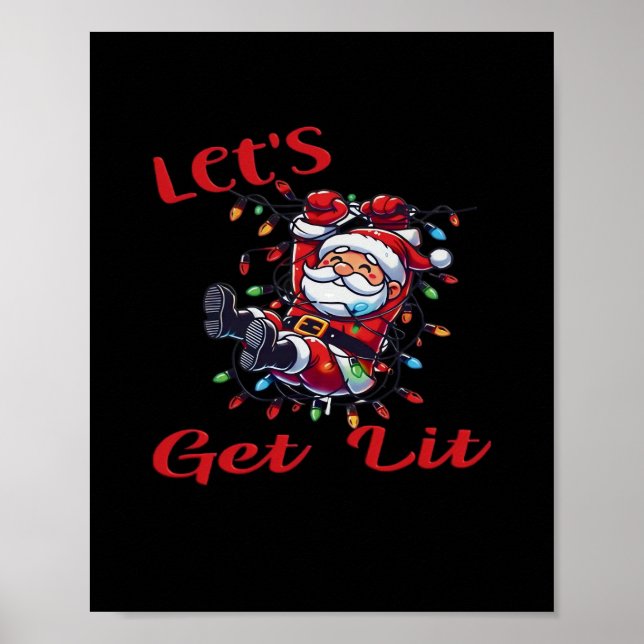 Santa - Let's Get Lit  Poster (Front)