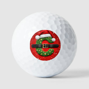 Santa Letter C With Christmas Wreath Decor 🎁 Golf Balls