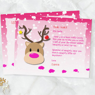 Santa Letter, Christmas List, Postcard For kids