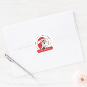 Santa Letter Classic Round Sticker