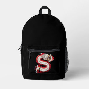 Santa letter S Printed Backpack