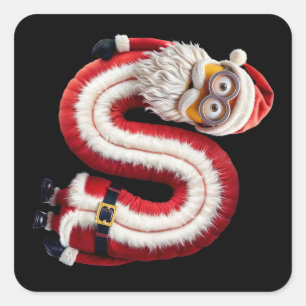 Santa letter S Square Sticker