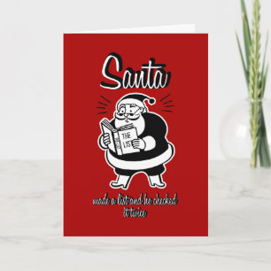 Santa List Naughty or Nice Christmas Greeting Card
