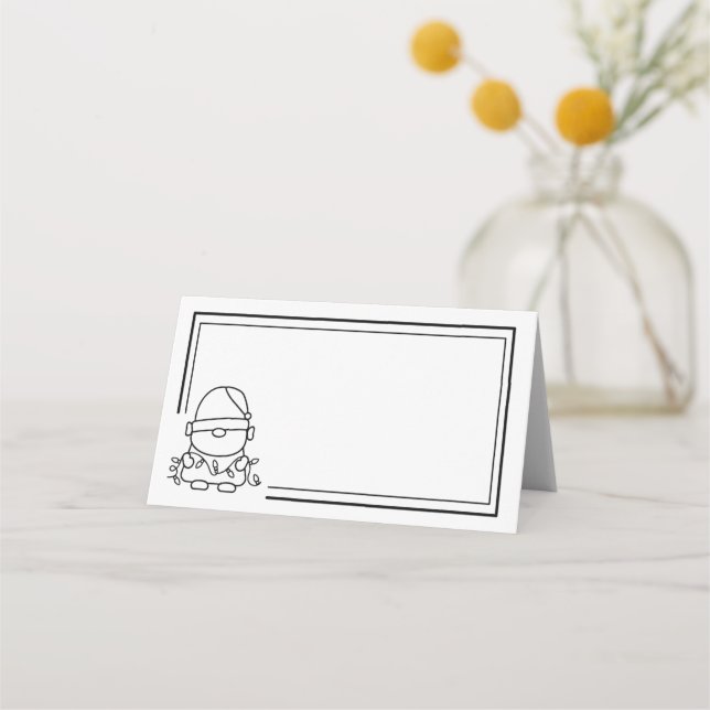 Santa Little Elf Place Card (Front)