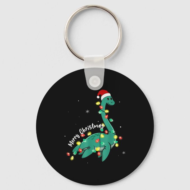 Santa Loch Ness Monster Christmas Nessie Boys Girl Key Ring (Front)