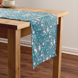 Santa Love Pattern Short Table Runner