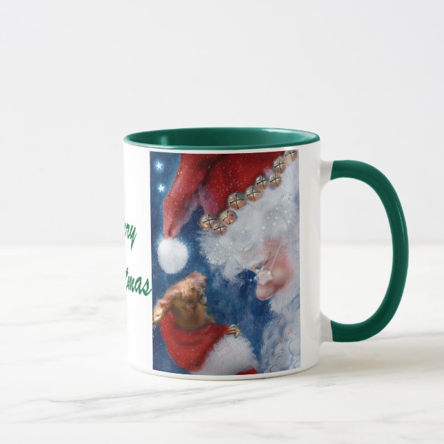 Santa Loves Animals Christmas mug (Right)