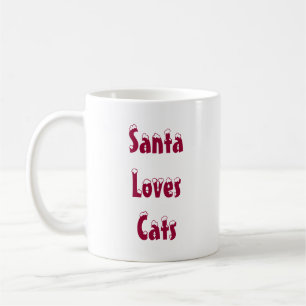 Santa Loves Cats Mug