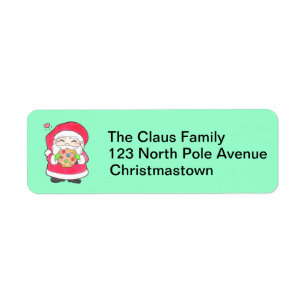 Santa Loves Cookies Address Labels