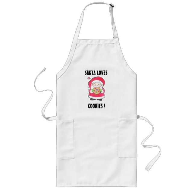 Santa Loves Cookies Apron (Front)
