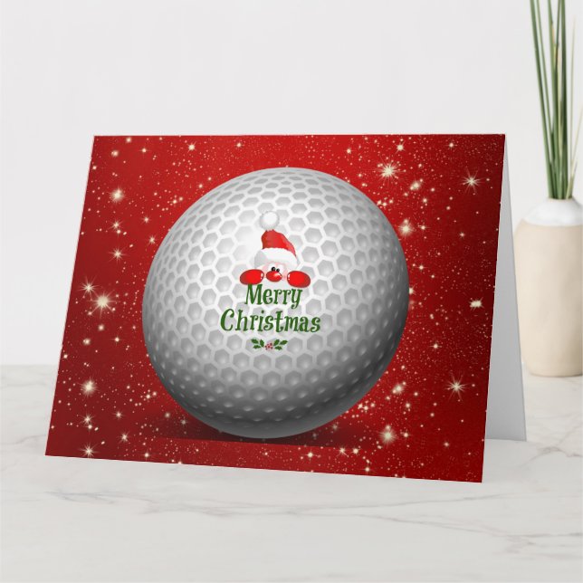 Santa Loves Golf all year 'round Card (Front)
