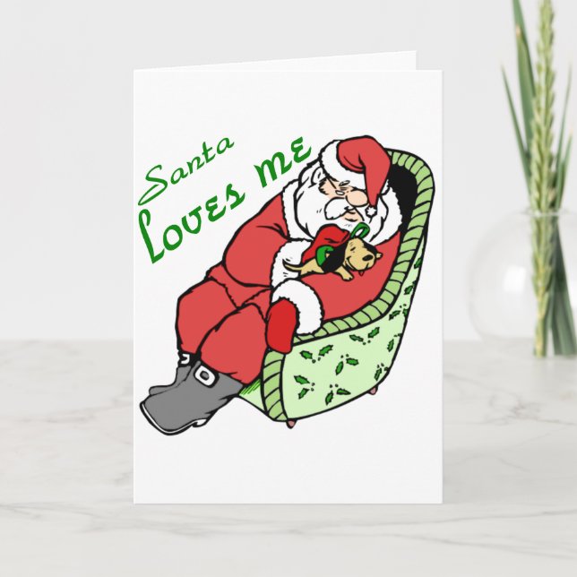 SANTA LOVES ME HOLIDAY CARD (Front)