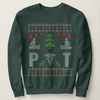 Santa Loves Physical Therapy Christmas Pajama Cost Sweatshirt