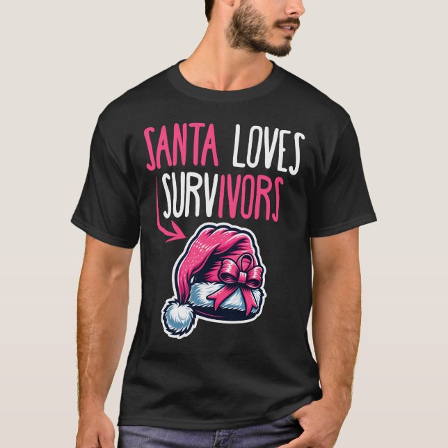 Santa Loves Survivors T-Shirt (Front)