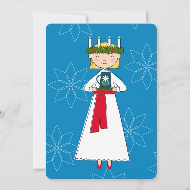 Santa Lucia Swedish Christmas Card (Front)
