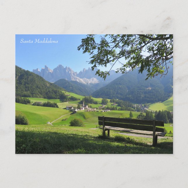 Santa Maddalena Dolomites Postcard (Front)