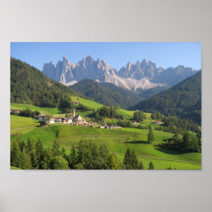Santa Maddalena Dolomites Poster