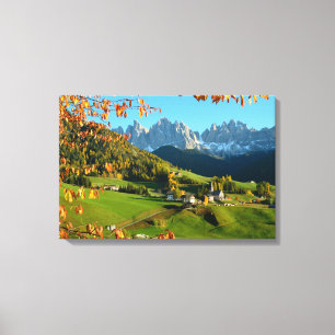Santa Maddalena in autumn canvas print