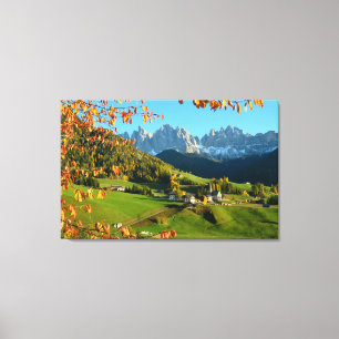 Santa Maddalena in autumn canvas print