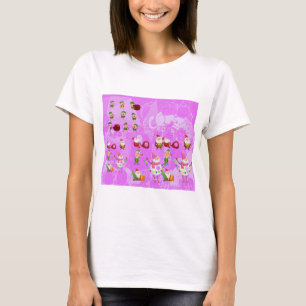 Santa Magical Pink New Year  T-Shirt