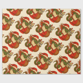 Santa Mahj Holiday Gift Wrapping Wrapping Paper