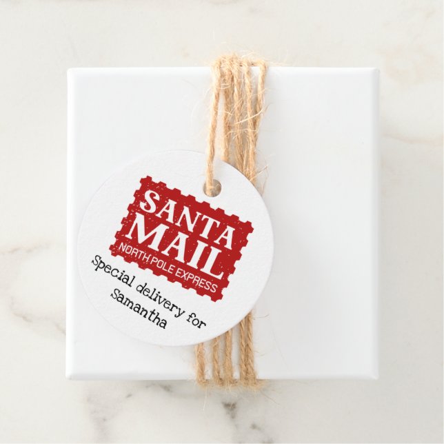 Santa mail special delivery Christmas gift tag (In Situ)