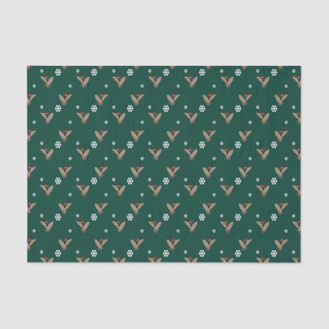 Santa Mallard Duck Christmas Tissue Paper (Front)