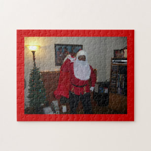 Santa Mama on Fresh Canvas Red CC0000 Jigsaw Puzzle