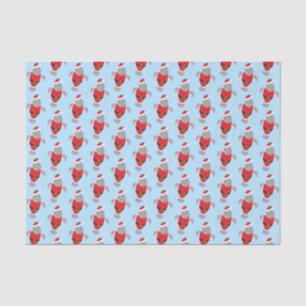 Santa Manatee Novelty Animal Christmas Tissue Paper