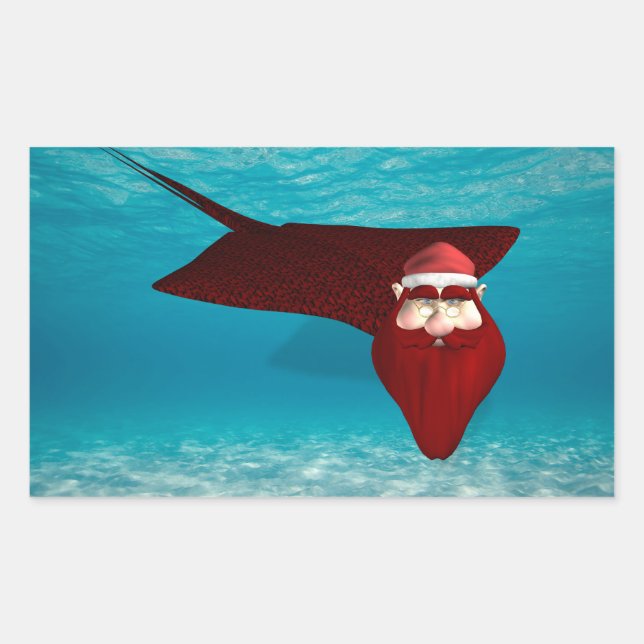 Santa Manta Rectangular Sticker (Front)