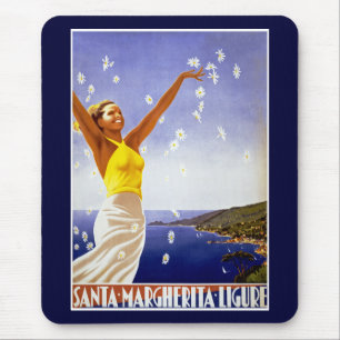 Santa Margherita Ligure with Daisies Mouse Mat