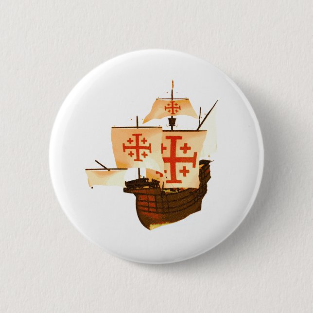 Santa Maria 6 Cm Round Badge (Front)