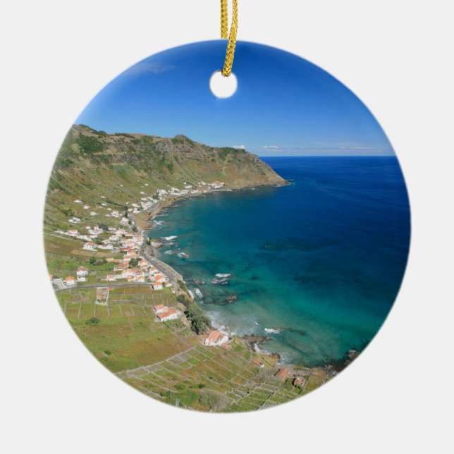 Santa Maria - Azores Ceramic Tree Decoration (Front)