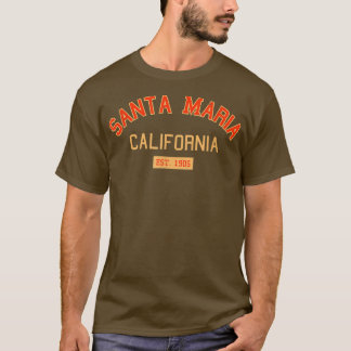 Santa Maria California 1905 Vintage CA Retro Santa T-Shirt