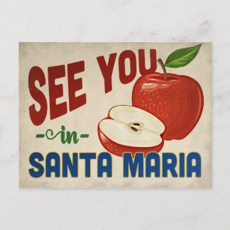 Santa Maria California Apple - Vintage Travel Postcard