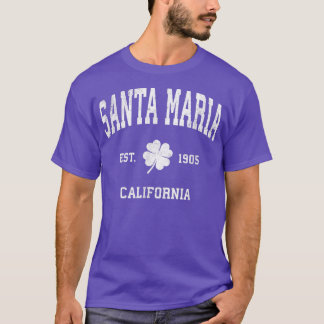 Santa Maria California Vintage Shamrock Sports T-Shirt