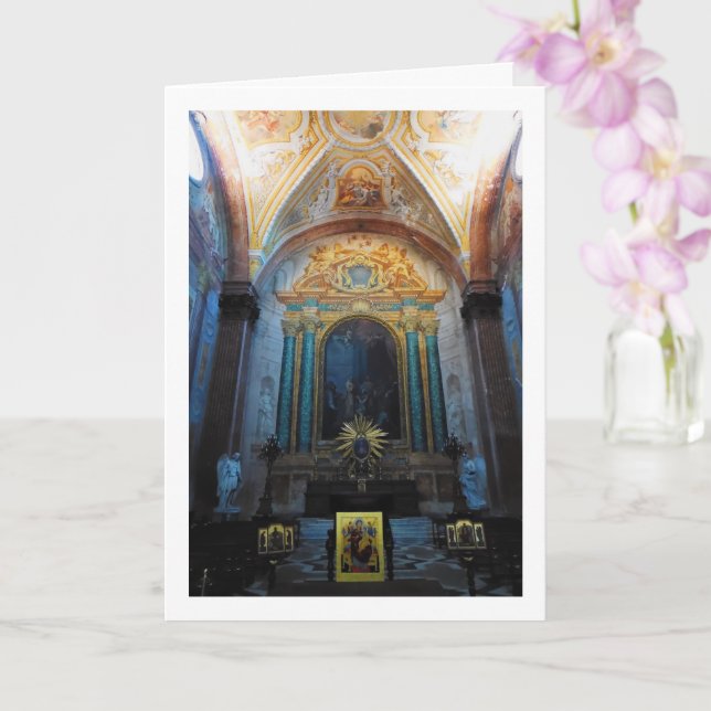 Santa Maria degli Angeli Portrait, Rome, Italia Card (Orchid)