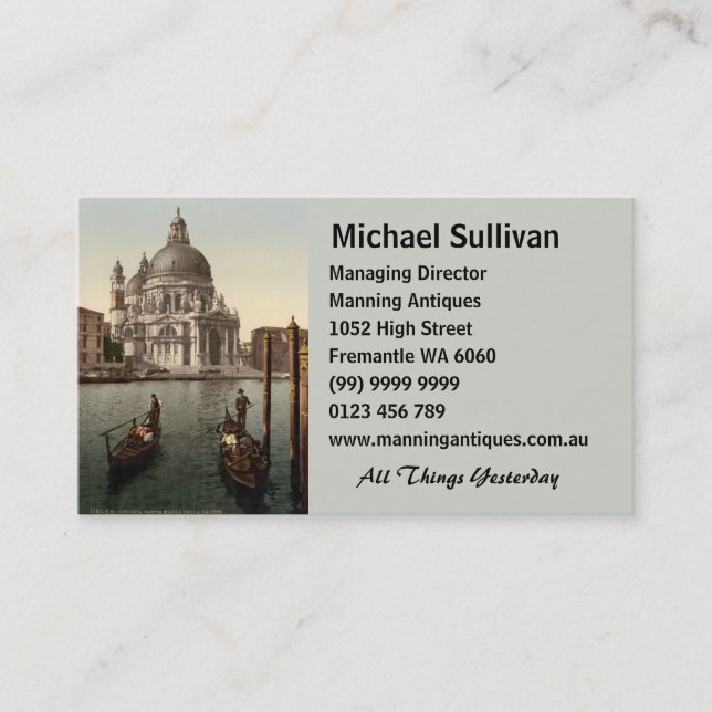 Santa Maria della Salute I, Venice, Italy Business Card (Front)