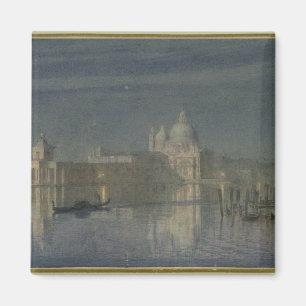 Santa Maria Della Salute, Venice, Moonlight, 1863 Magnet