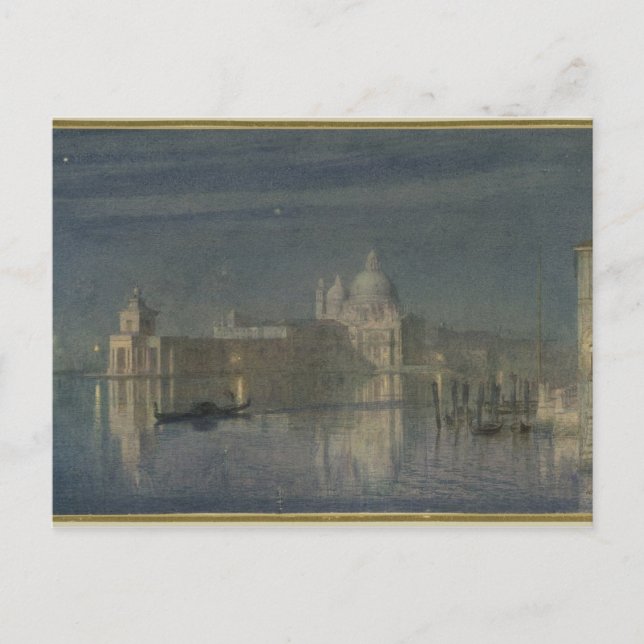 Santa Maria Della Salute, Venice, Moonlight, 1863 Postcard (Front)