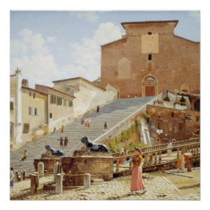 Santa Maria in Aracoeli in Rome Poster