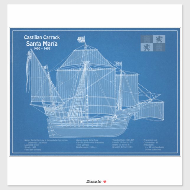 Santa Maria - Ship Blueprint Plans ABD (Sheet)