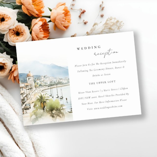 Santa Marta Colombia Landscape Wedding Reception Enclosure Card (Creator Uploaded)