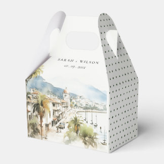 Santa Marta Colombia Watercolor Landscape Wedding Favour Box