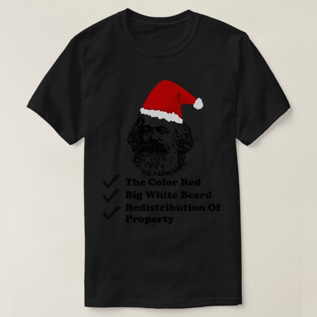 Santa Marx - Karl Marx, Noël, philosophie, économi T-Shirt (Design Front)